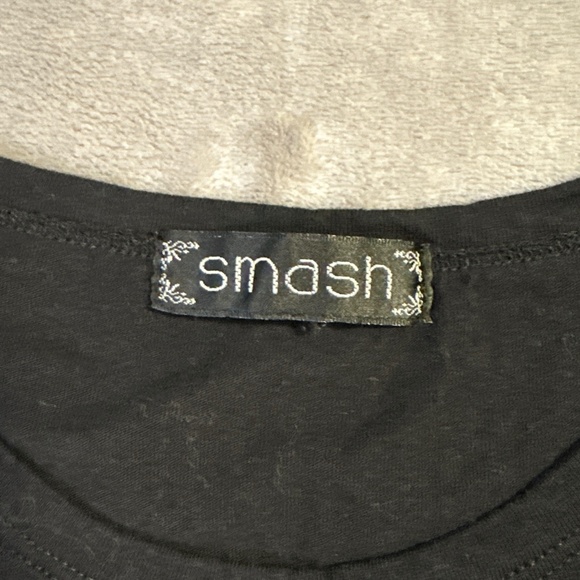 Smash shirt Union Jack British Flag Black Safety Pins Men's Clubwear Punk Grunge - Picture 4 of 7